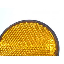 ODRAZOVÉ SKLO ORANŽOVÉ - SE ŠROUBEM  (PRŮMĚR 60MM) - ČERNÝ LEM
